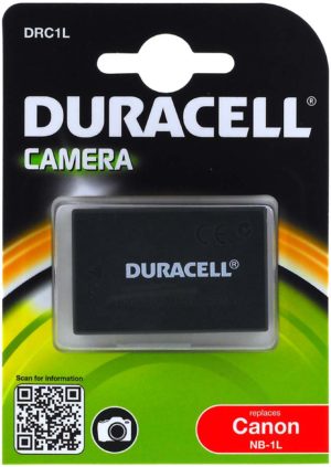 Μπαταρία φωτογραφικής μηχανής Duracell  DRC1L  Canon type NB-1L  3.7V 950mAh Li-ion  (K01L-DB)